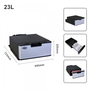 Factory Cheap Built-in Portable 23L Car Refrigerator 12V Mobile Freezer Cooler Compressor Mini Fridge