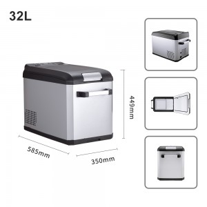 Car refrigerator Colku DC-32F portable fridge freezer