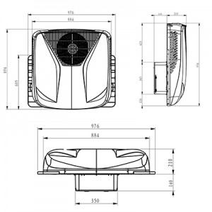 Truck Cab Air Conditioner Colku G29A 12V Air Conditioner