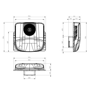 High Performance Rooftop 12V/24V Air Conditioner for RV Van Truck Caravan Air Conditioner